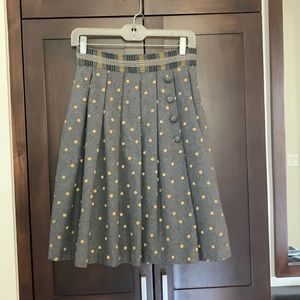 PLENTY by Tracy Reese ANTHROPOLOGIE gray pleated woolen skirt size 2